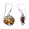 Amber Tree of Life Earrings