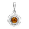 H7271B Amber Sunburst Pendant