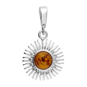 H7271B Amber Sunburst Pendant