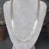 10 Strand Liquid Silver Necklace