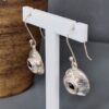 Hammered Disc with Onyx Earrings