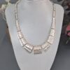 Hammered Linked Square Necklace