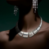Hammered Linked Square Necklace