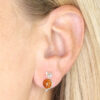 Amber Fox Stud Earrings