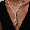 Multi Strand Tassel Glitterball Necklace
