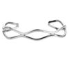 BT1437 Open Double Wave Cuff Bangle