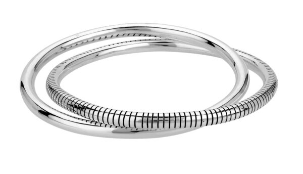 Double Multi Textured Full Bangle