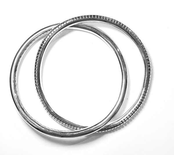 Double Multi Textured Full Bangle