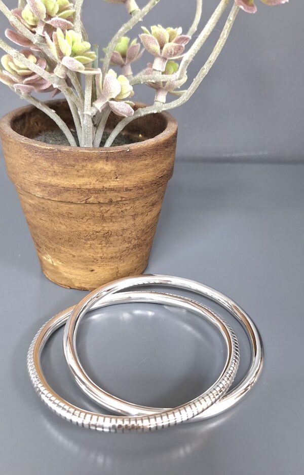 Double Multi Textured Full Bangle