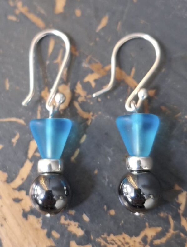 Elegant Hematite Drop Earrings