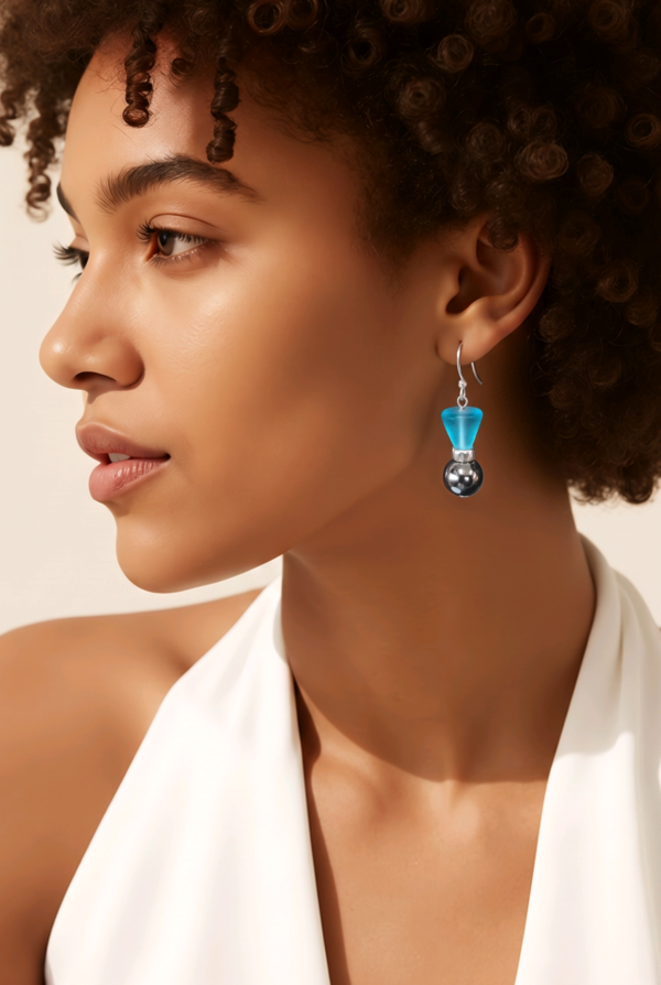Elegant Hematite Drop Earrings