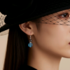 Elegant Hematite Disc Drop Earrings