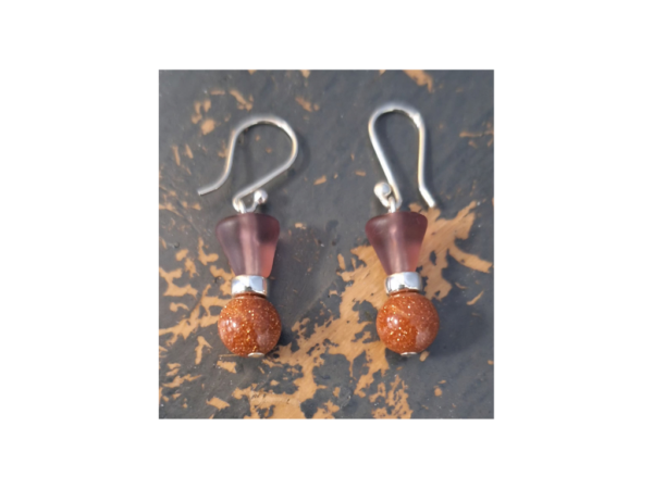 Elegant Goldstone Drop Earrings