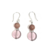 Elegant Goldstone Disc Drop Earrings